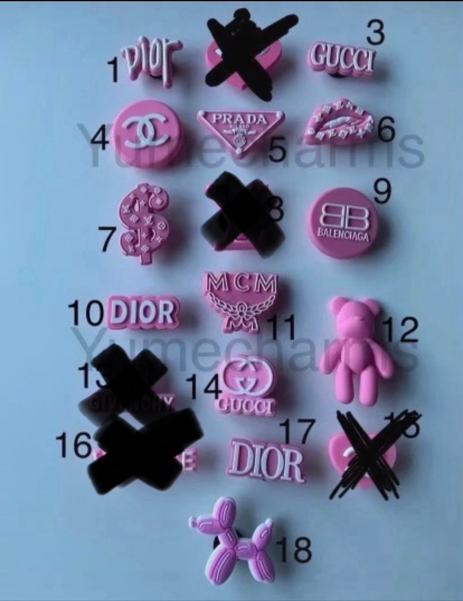 Crocs jibbitz charms roze
